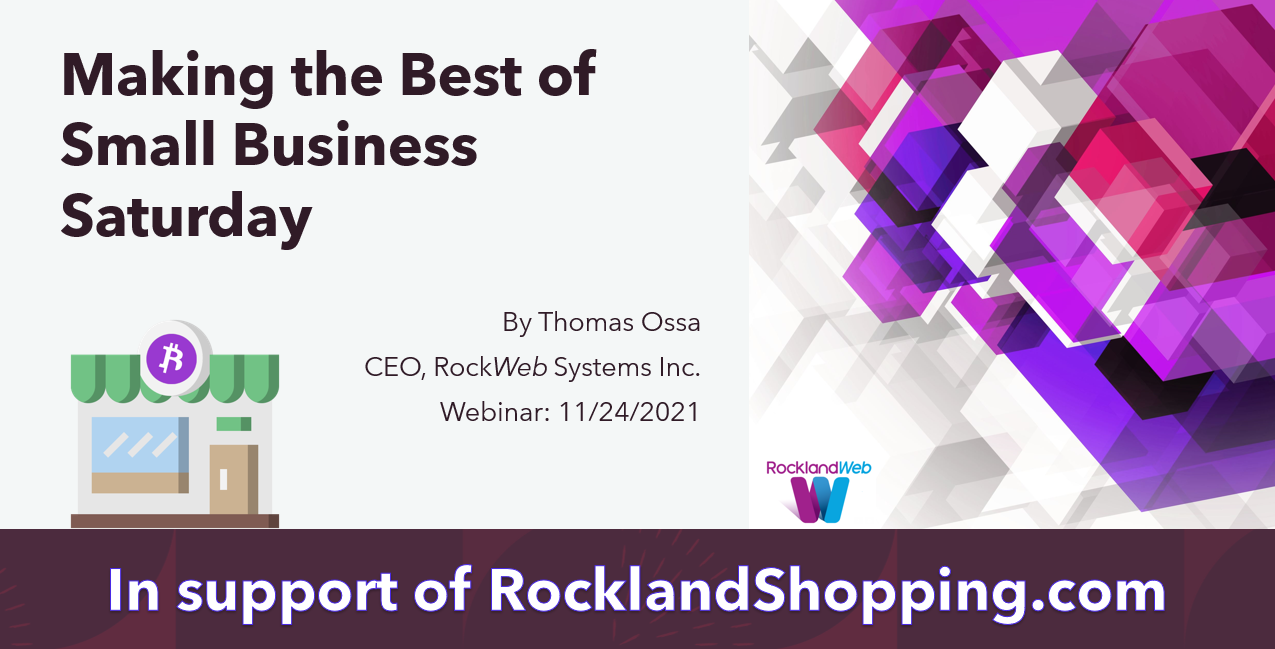 Webinar: Making the Best of Small Business Saturday